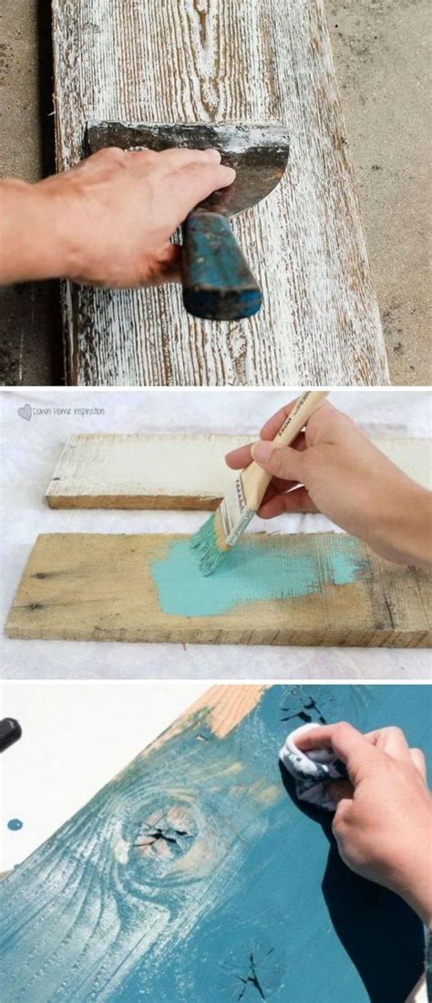 15 DIY Ideas to Distress Wood for Old Look 2022 | Distressed wood diy ...