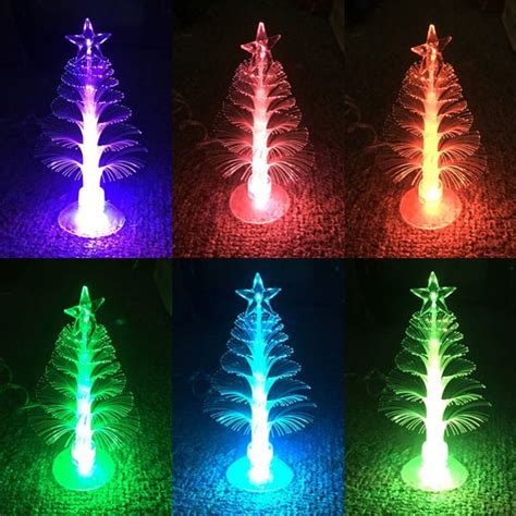 2020 LED Fiber Optic Christmas Tree Multi Color Light USB Powered Romantic Lamp Color Changing ...