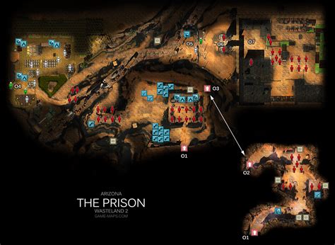 The Prison Map - Arizona - Wasteland 2 | game-maps.com