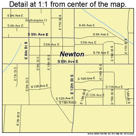 Newton Iowa Street Map 1956505