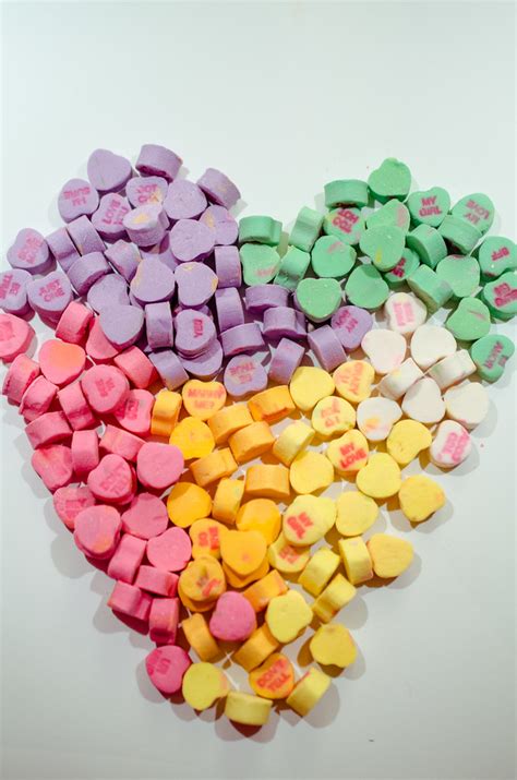 Candy conversation hearts in the shape of a heart | m01229 | Flickr