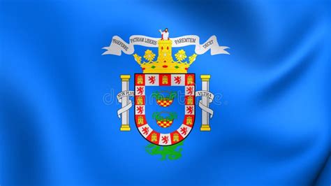 Flag of Melilla, Spain. stock illustration. Illustration of coats - 113340396