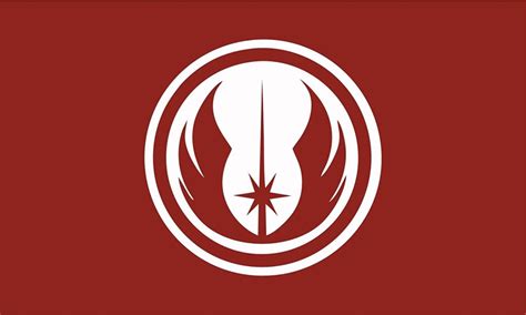 Red Variant Jedi Order Flag - Smoke Tree Manor