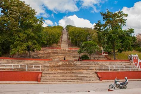 Loma De La Cruz Hill in Holguin, Cuba. Staircase that Leads To the Main Attractions of the City ...