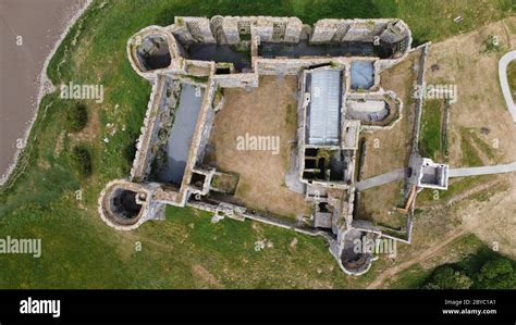 Aerial View of Carew Castle Stock Photo - Alamy