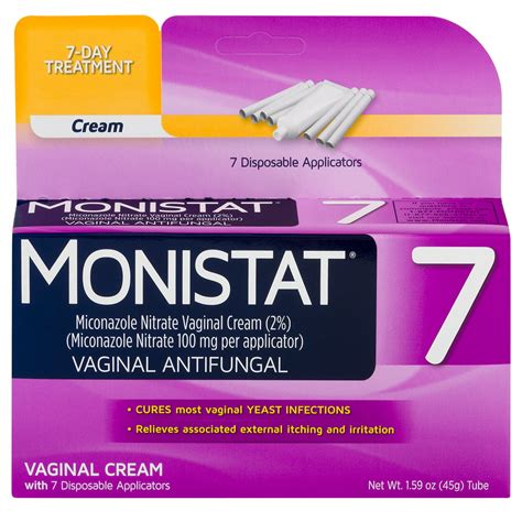 MONISTAT 7-Dose Yeast Infection Treatment, 7 Disposable Applicators & 1 ...