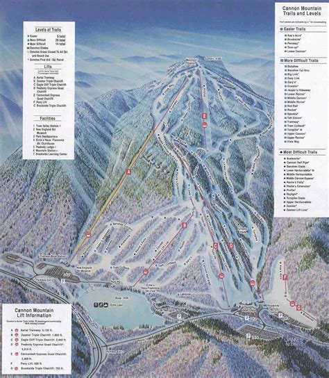 Cannon Mountain Piste Map | trails & marked ski runs | SNO