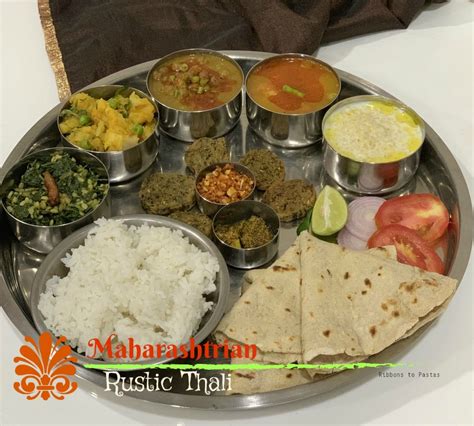 Maharashtrian Rustic Thali - Ribbons to Pastas