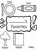 Free My Favorite Things Coloring Page Activity By MsCats Creations sketch template
