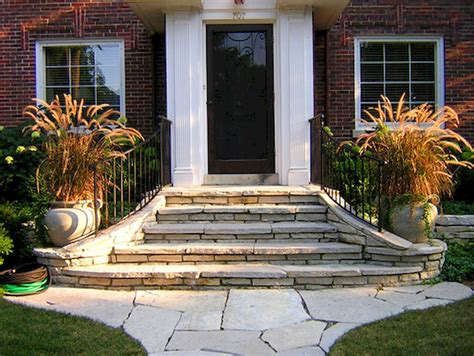 Gorgeous wooden and stone front porch ideas (63) | Exterior stairs, Front porch steps, Front ...