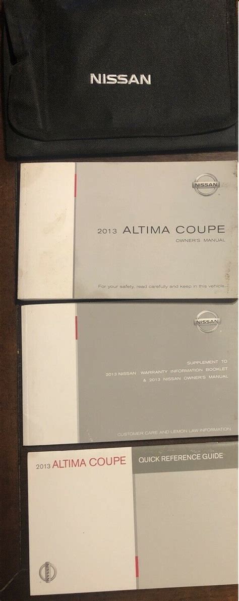 2013 Nissan Altima Coupe Owner's Manual Set