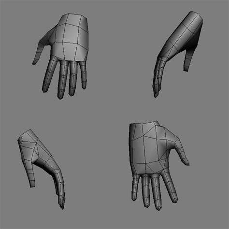 Low Poly - Hand | Topology, Low poly art, Low poly