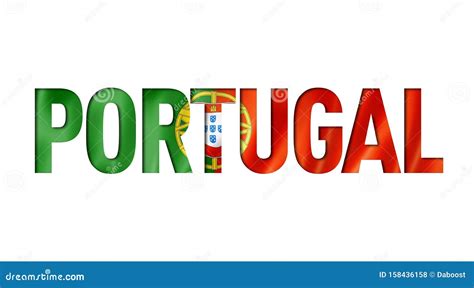 Portugal flag text font stock illustration. Illustration of background ...