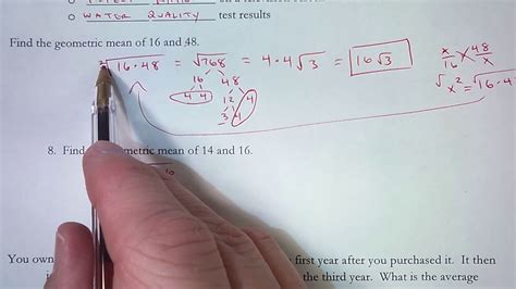 Geometric Mean with Real-World Examples (Geometry 6.1b) - YouTube