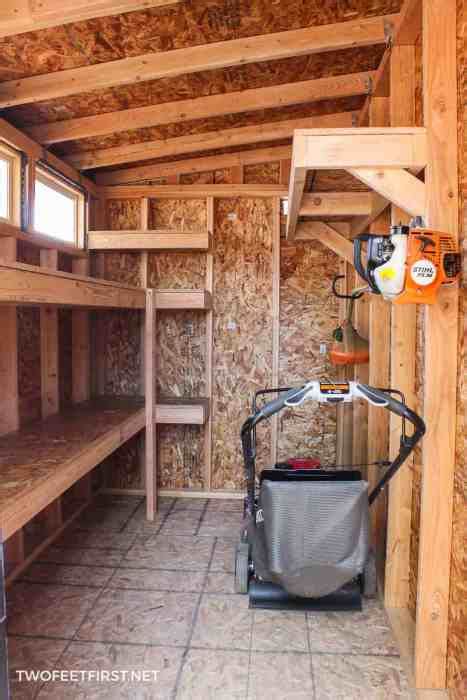 How to build storage shelves in a shed or garage