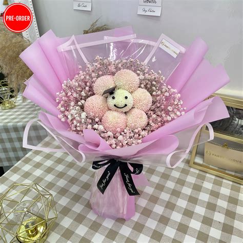 Pinky Ping Pong Bouquet | Fresh | Partylicious