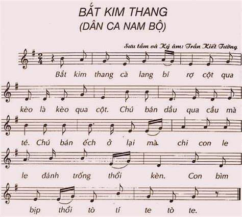 Sheet nhạc bài Bắc kim thang - Hợp Âm Việt