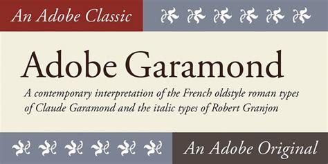 Adobe Garamond Font Family - Dafont Free