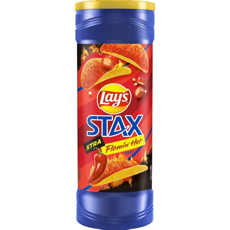 Lay's Stax Xtra Flamin' Hot Potato Chips, 5.5 oz Canister - Walmart.com