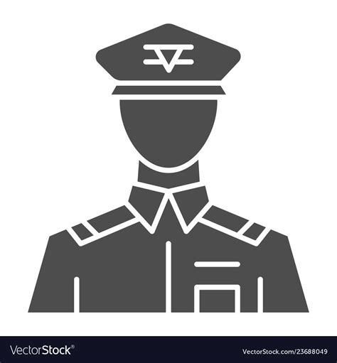 General solid icon commander Royalty Free Vector Image