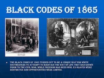 America's 'Black Codes,' a definition - African American Registry