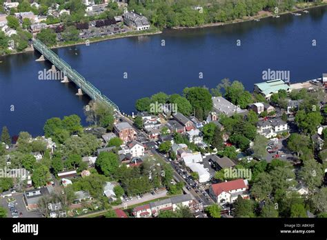 Aerial view of New Hope, Pennsylvania, U.S.A Stock Photo - Alamy