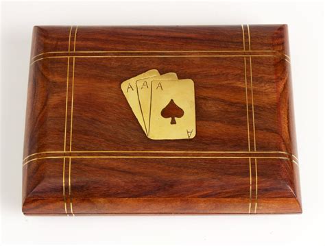 Amazon.com: Exquisite Hand Crafted Decorative Wooden Double Playing Card Deck Holder Box (6 X 4. ...