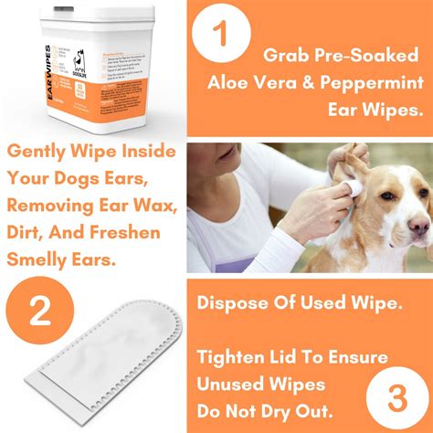 Dog Ear Wipes Remove Ear Wax & Dirt Stop Smelly Dog Ears | Etsy