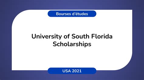 University of South Florida Scholarships in the USA in 2021