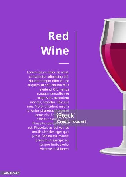 Poster Iklan Anggur Merah Wineglass Half View Ilustrasi Stok - Unduh Gambar Sekarang - Anggur ...