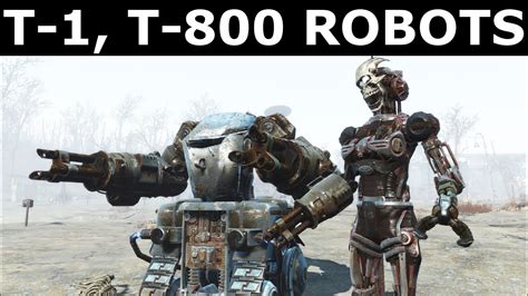 Fallout 4 Automatron - T-800 and T-1 Terminator Robots (Custom Made Automatron Robot Companions ...