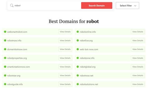 Robot Name Generator - DomainWheel