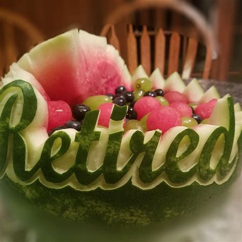 Watermelon Fruit Bowl | Fruit carving, Fruit platter designs, Watermelon fruit bowls