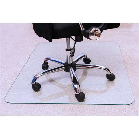 Heavy Duty Glass Chair Mat for Hard Floors & Carpets - 40" x 53"