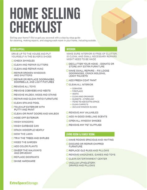 Free Printable Home Selling Checklist