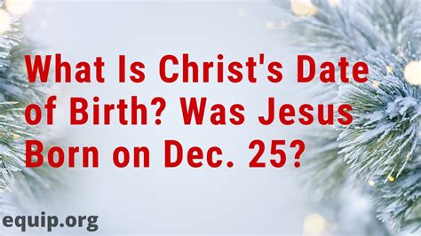 Birth Of Jesus Christ Date