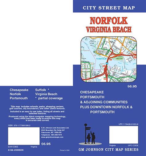 Norfolk / Virginia Beach / Chesapeake / Portsmouth, Virginia Street Map ...