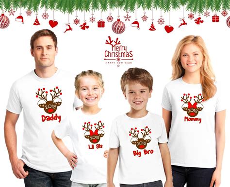 Cute Reindeer Christmas 2018 matching shirts, Xmas family matching shirts,Xmas family pajama ...