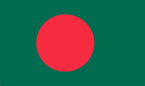 The official flag of the Bangladesh