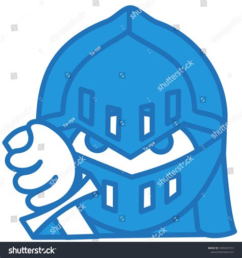 Emoji Medieval Knight Shining Armor Helmet Stock Vector (Royalty Free ...