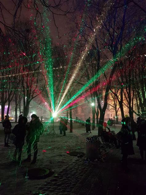 A Lithuanian Flag Colors Laser Show Celebrating Centenary of ...