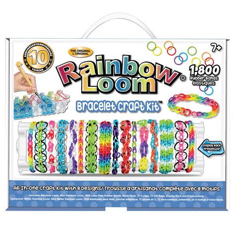 Rainbow Loom- Rubber Band Bracelet Craft Kit, 1,800 Rubber Bands ...