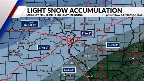 Forecast: When and where St. Louis snow should fall | 101.5FM/101.7FM ...