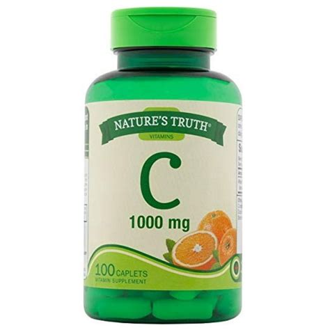 Nature's Truth Vitamin C 1,000 mg, 100 ea (Pack of 2) - Walmart.com - Walmart.com