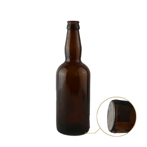 Cheap 500ml long neck amber beer crown cap glass bottle, High Quality 500ml glass beer bottles ...