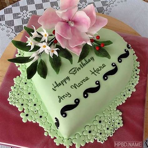 Green Birthday Cake With Name Generator