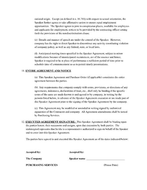 Guest Speaker Agreement Template