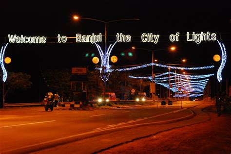 Gambia - Banjul | Banjul, City lights, Gambia