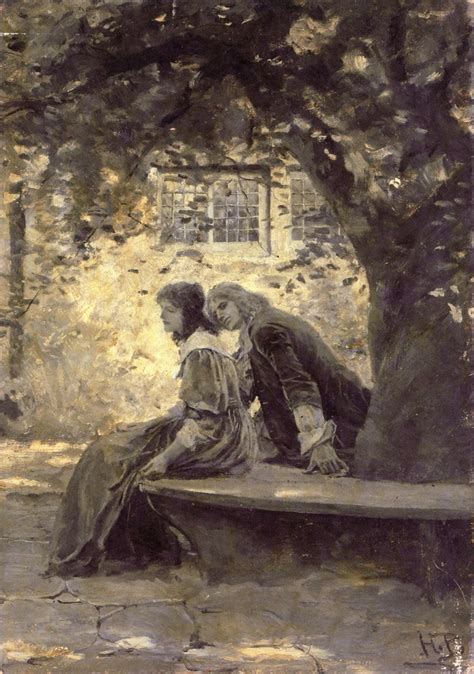 Two Lovers in a Garden - Howard Pyle - WikiArt.org - encyclopedia of visual arts