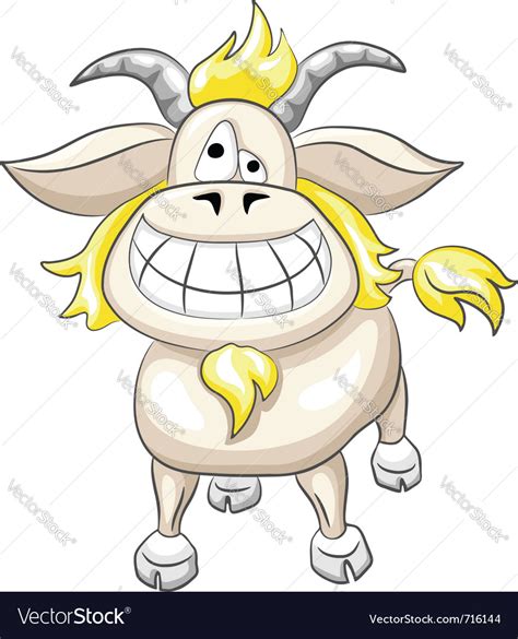 Cartoon funny goat Royalty Free Vector Image - VectorStock